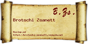 Brotschi Zsanett névjegykártya